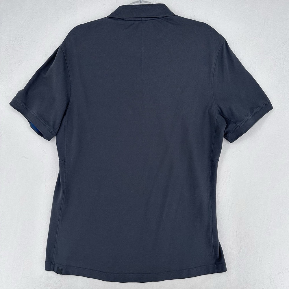Lululemon Tech Pique‎ Polo Shirt Mens Medium Gray Short Sleeve Performance Golf - Picture 3 of 6